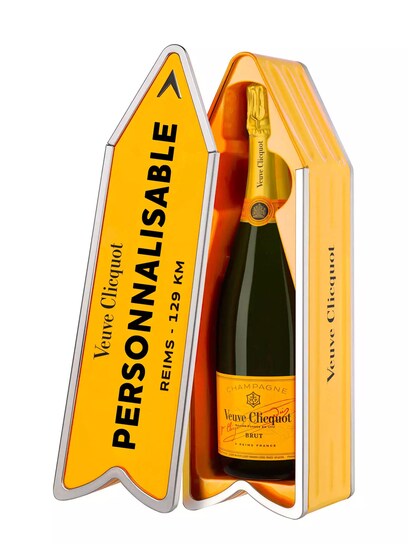 Veuve Clicquot Brut Carte Jaune sous coffret Arrow personnalisable