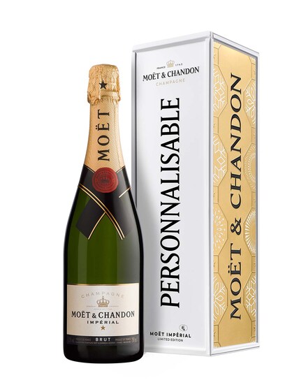 Moët & Chandon Édition limitée fin d’année - Coffret cadeau en métal personnalisable Impérial Brut