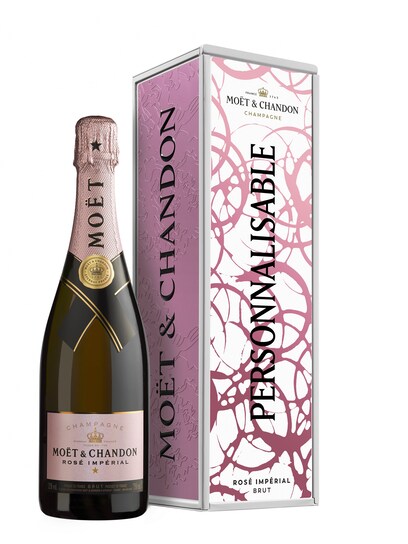 Moët & Chandon Rosé Impérial sous coffret personnalisable en métal par Clos19