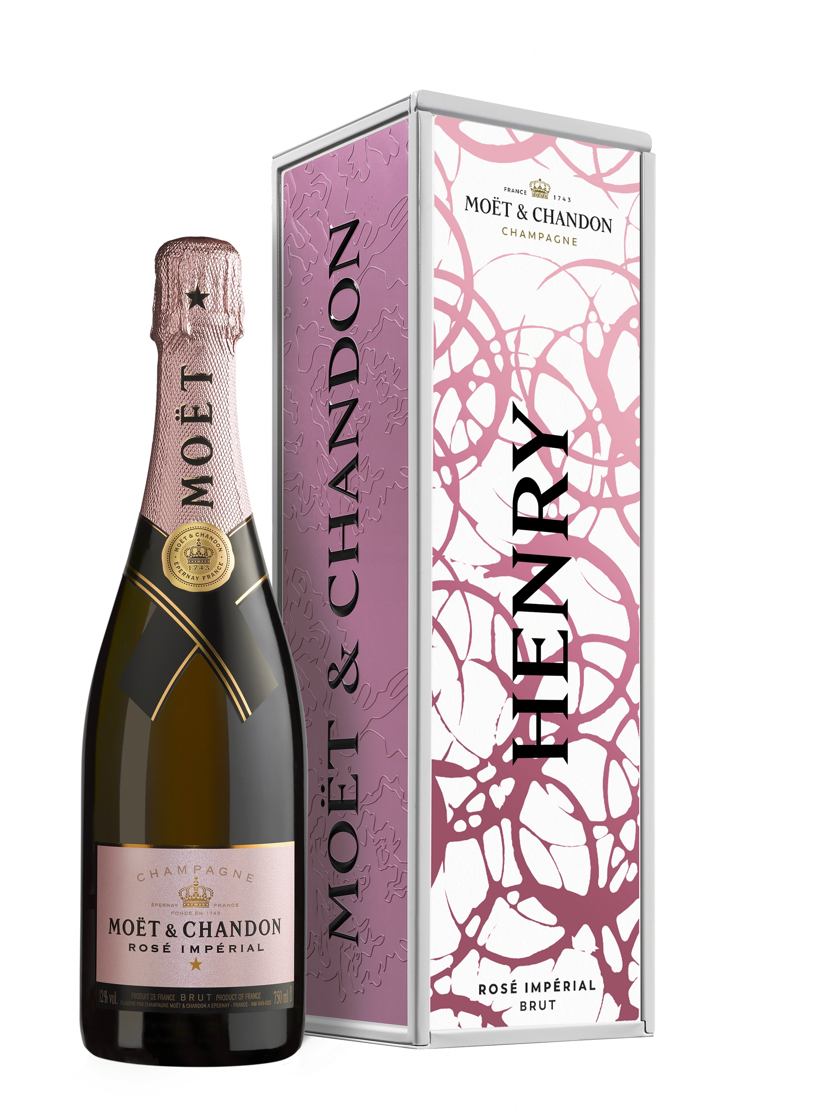 Moet & Chandon Imperial Rose Gift Box with Bottle Stopper