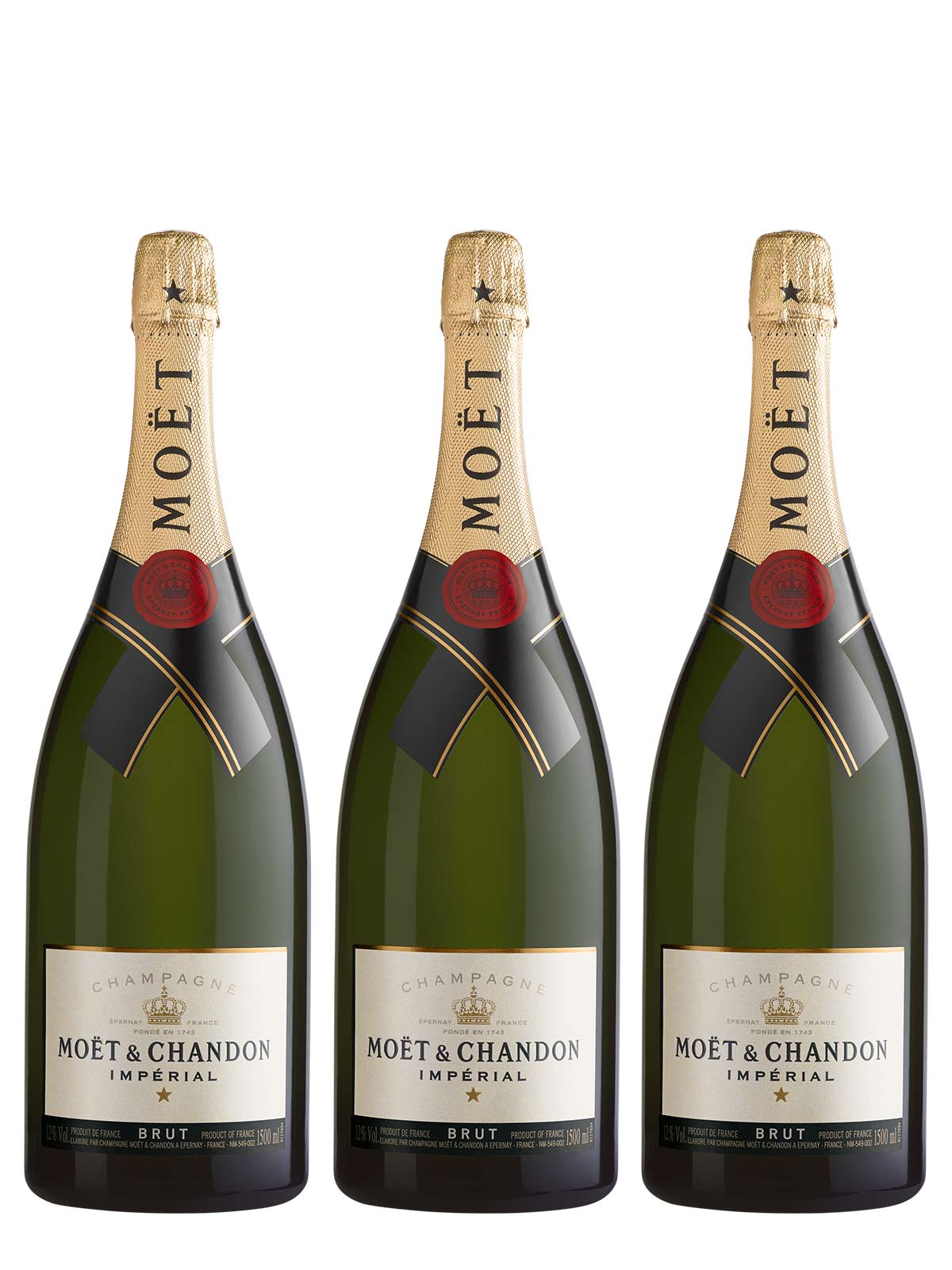 Champagne Moët & Chandon Impérial Brut Caisse de 3 Magnum 1,5 L